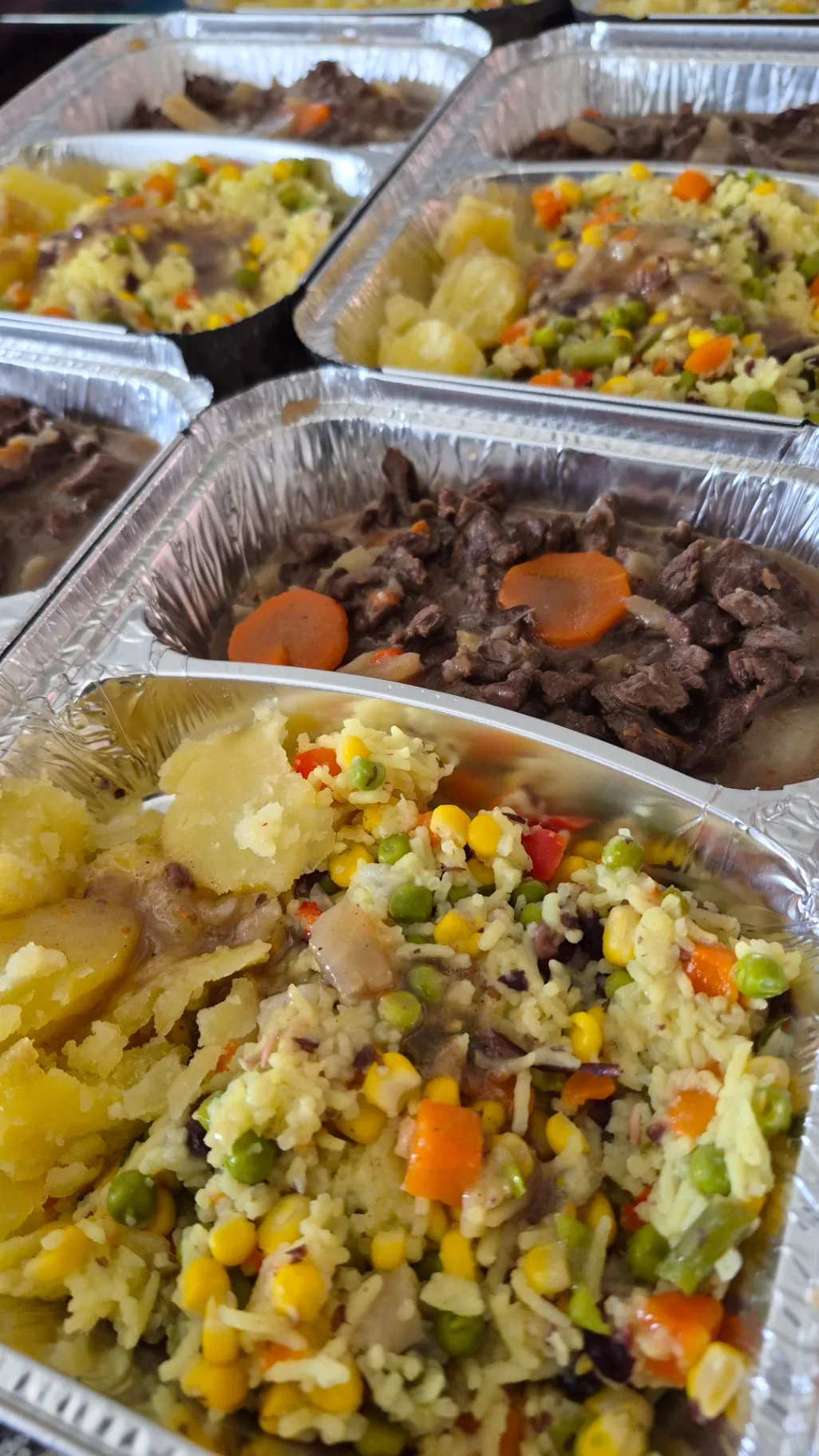 Émincé de bœuf aux carottes et riz aux légumes