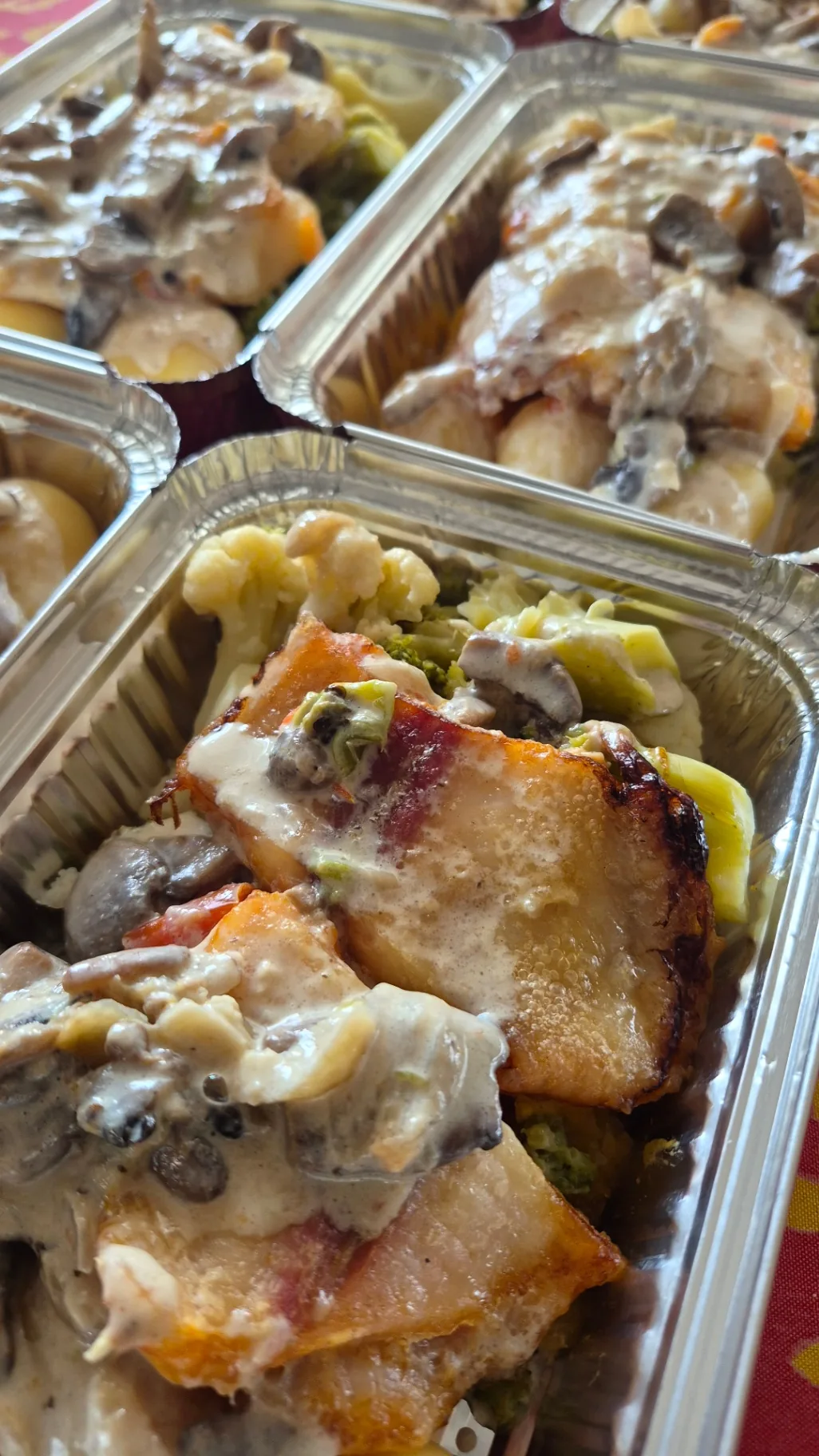 Gratin de légumes sauce champignons